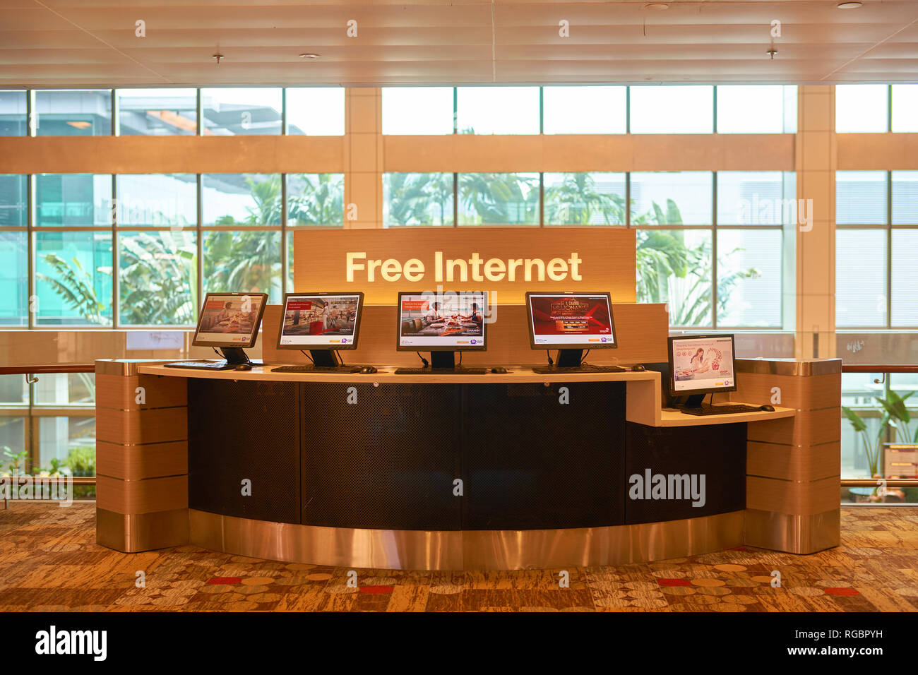 SINGAPORE CIRCA SEPTEMBER, 2016 inside Singapore Changi Airport