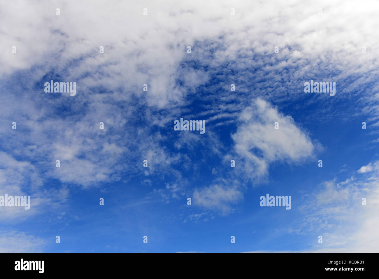 mother nature, beautiful blue sky with clouds Stock Photo
