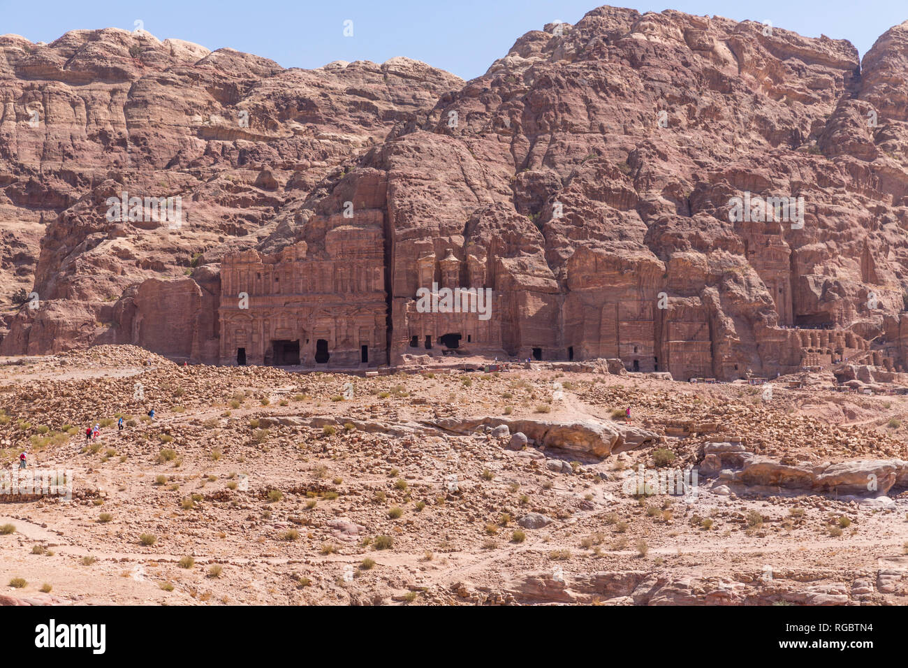 Königsgräber, Petra, Nabatäer Hauptstadt, UNESCO Welkulturerbe, Wadi Musa, Jordanien, Asien Stock Photo