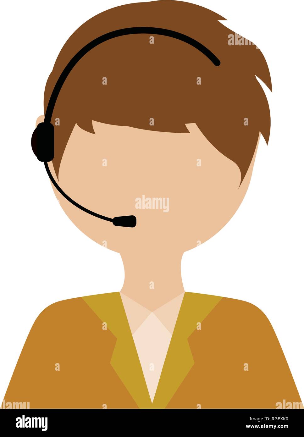 Call Center Worker Stock Vector Image & Art - Alamy