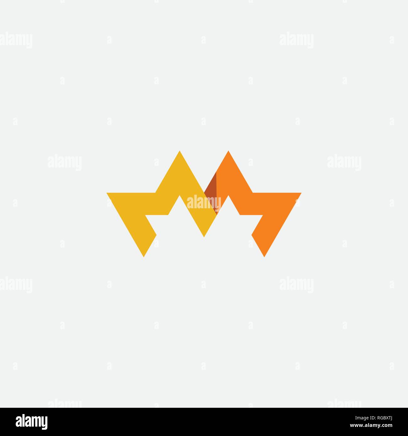 Double m icon vector vectors hi-res stock photography and images - Alamy