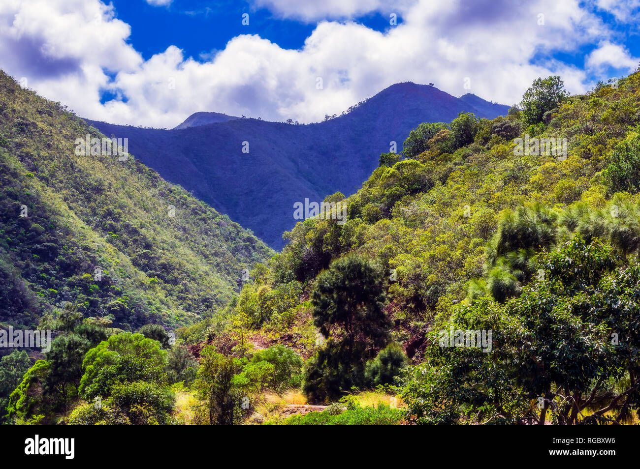 New Caledonia, Noumea, mountains Stock Photo Alamy