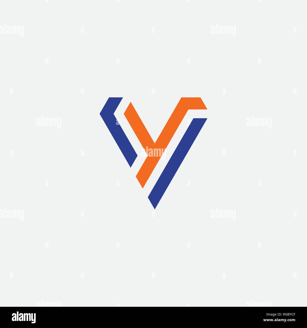 letter v and y vy logo element symbol vector design Stock Vector