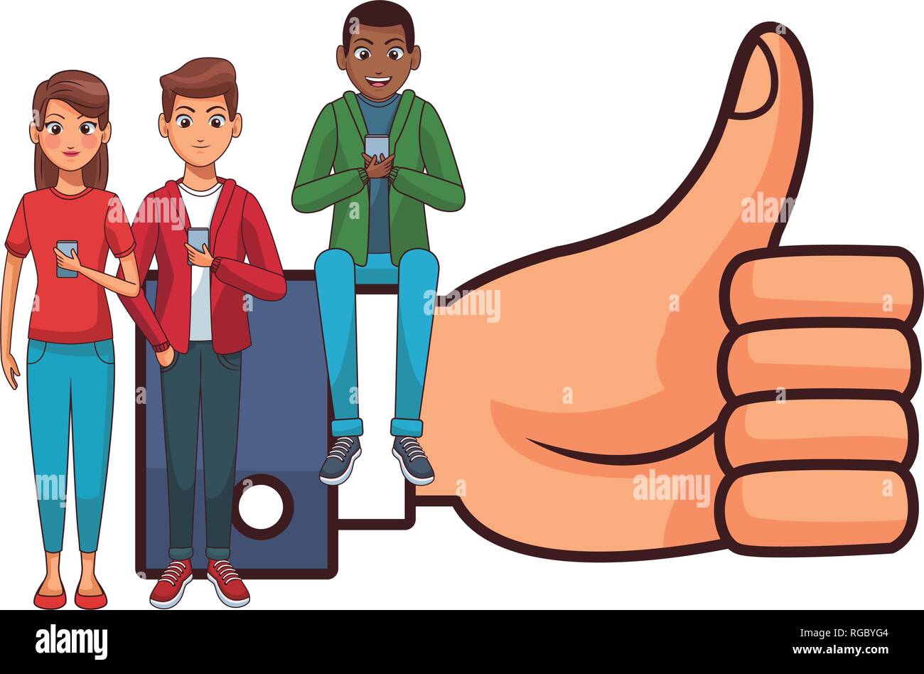 group of friends cartoon Stock Vector Image & Art - Alamy