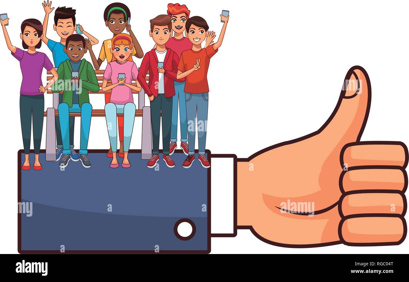 group of friends cartoon Stock Vector Image & Art - Alamy