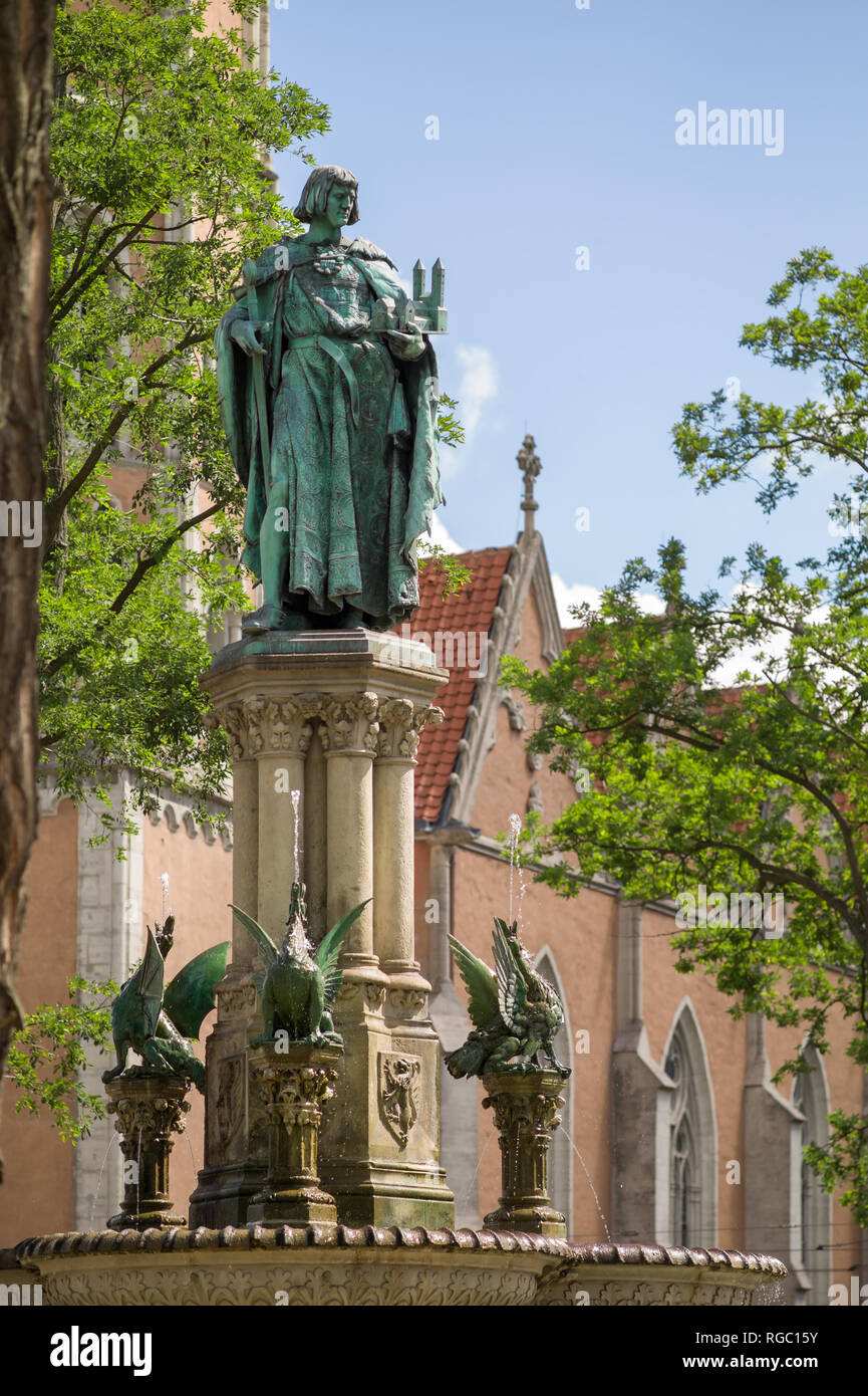 Monument of Henry the Lion, Brunswick (Braunschweig), Germany Stock Photo