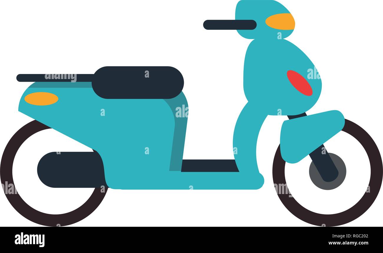 scooter motorcyle vehicle Stock Vector