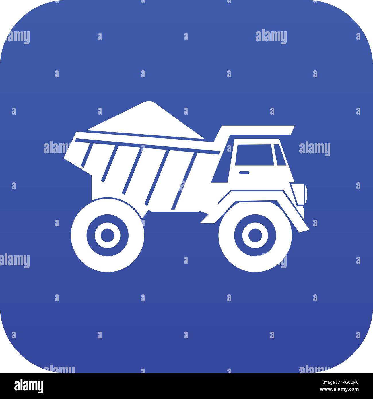 Dump truck with sand icon digital blue Stock Vector Image & Art - Alamy