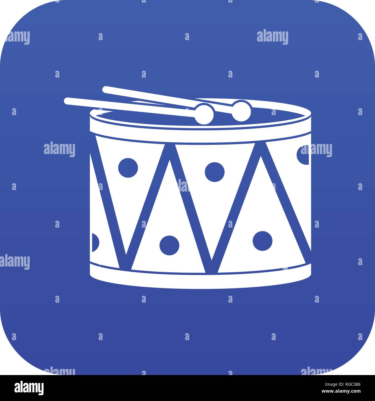 Drum and drumsticks icon digital blue Stock Vector Image & Art - Alamy