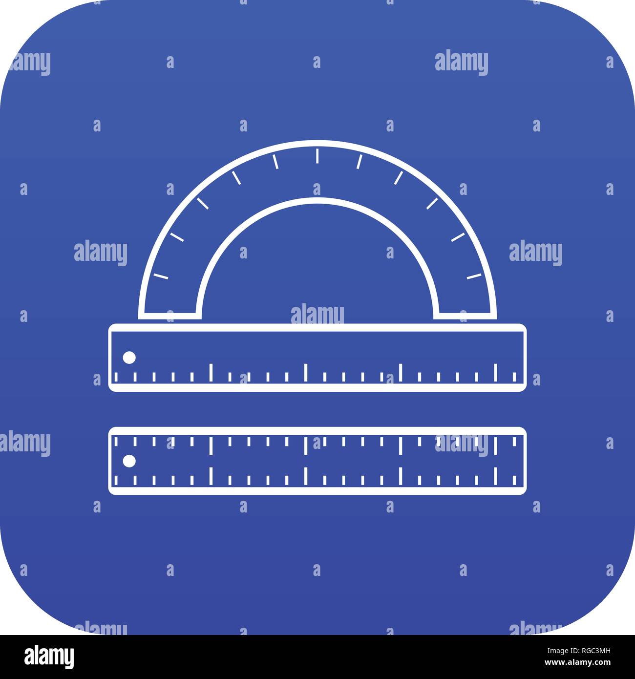 Ruler and protractor icon digital blue Stock Vector Image & Art - Alamy