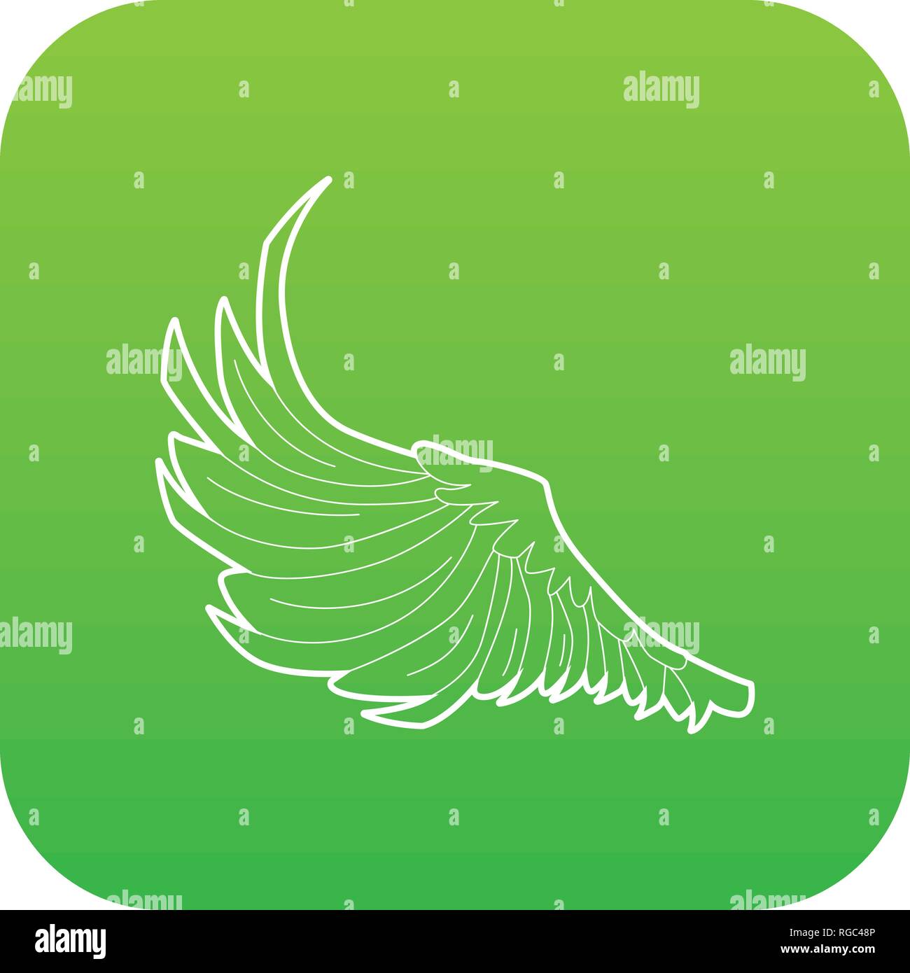 Bird big wing icon green vector Stock Vector Image & Art - Alamy