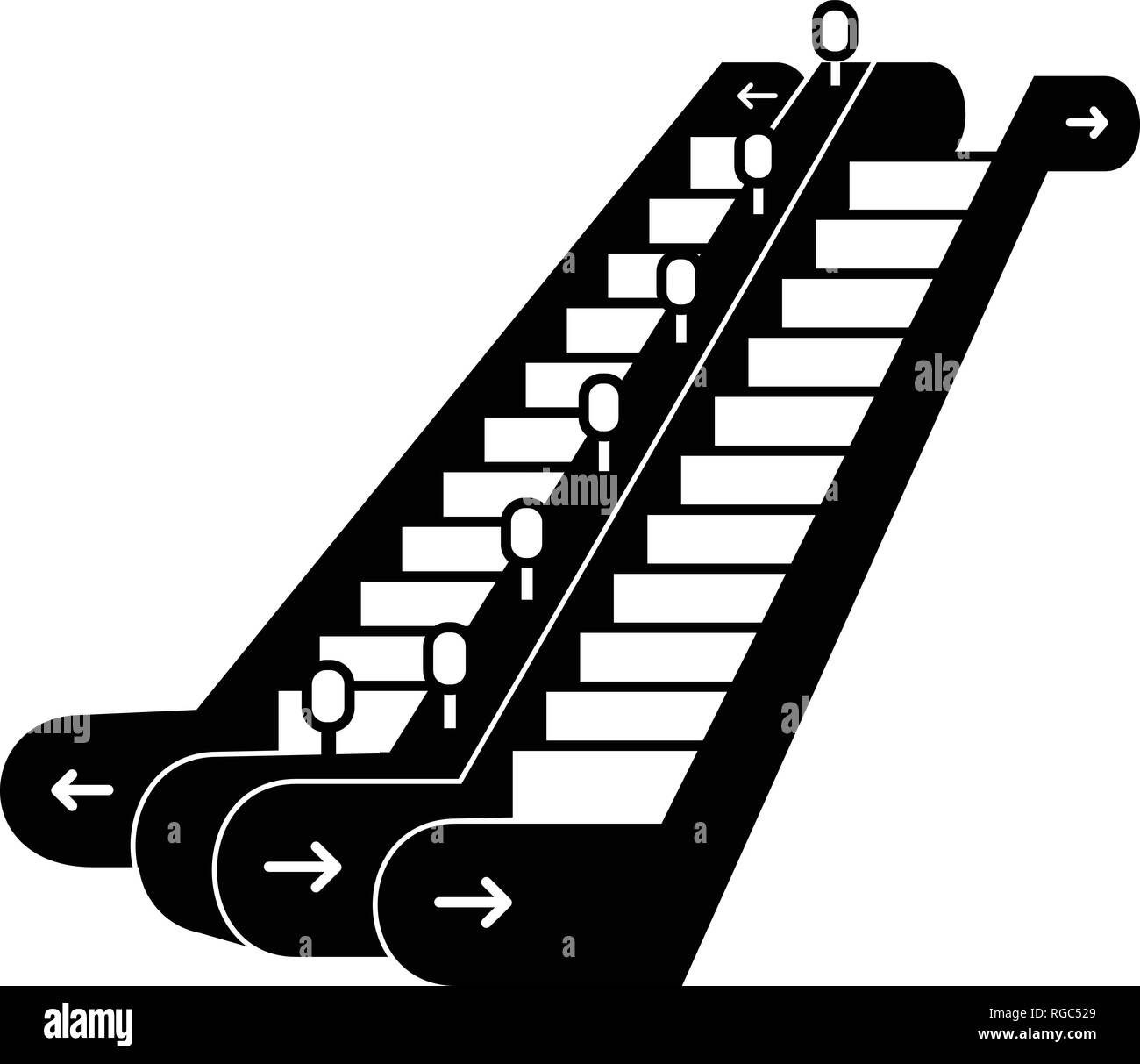 Double escalator icon, simple style Stock Vector Image & Art - Alamy