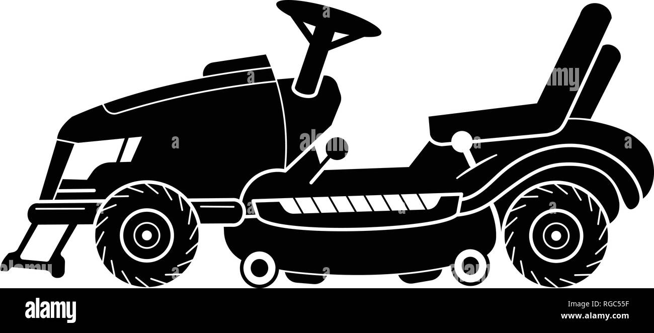 Riding mower tractor silhouette hi-res stock photography and images - Alamy