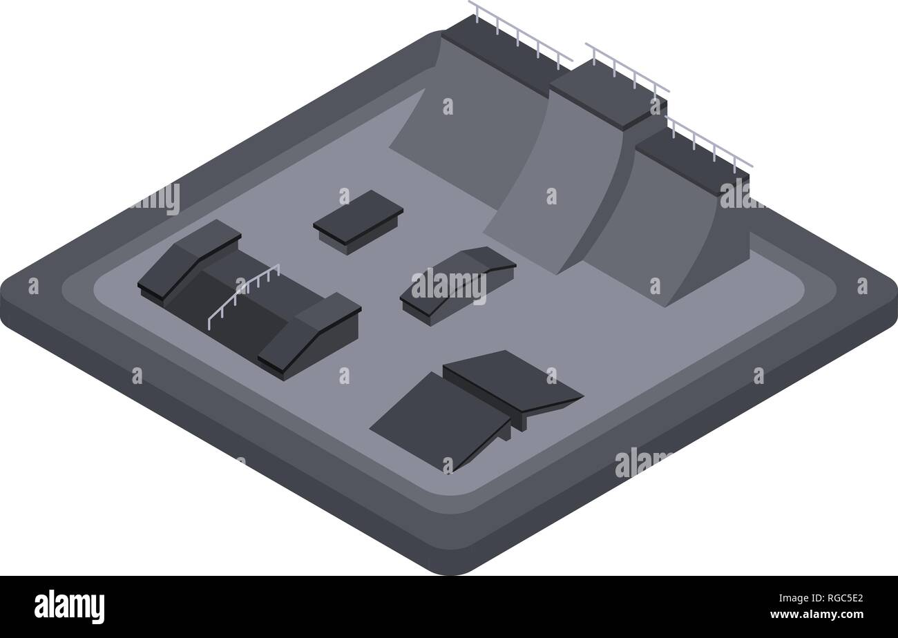 Stone roller park skate icon, isometric style Stock Vector Image & Art ...