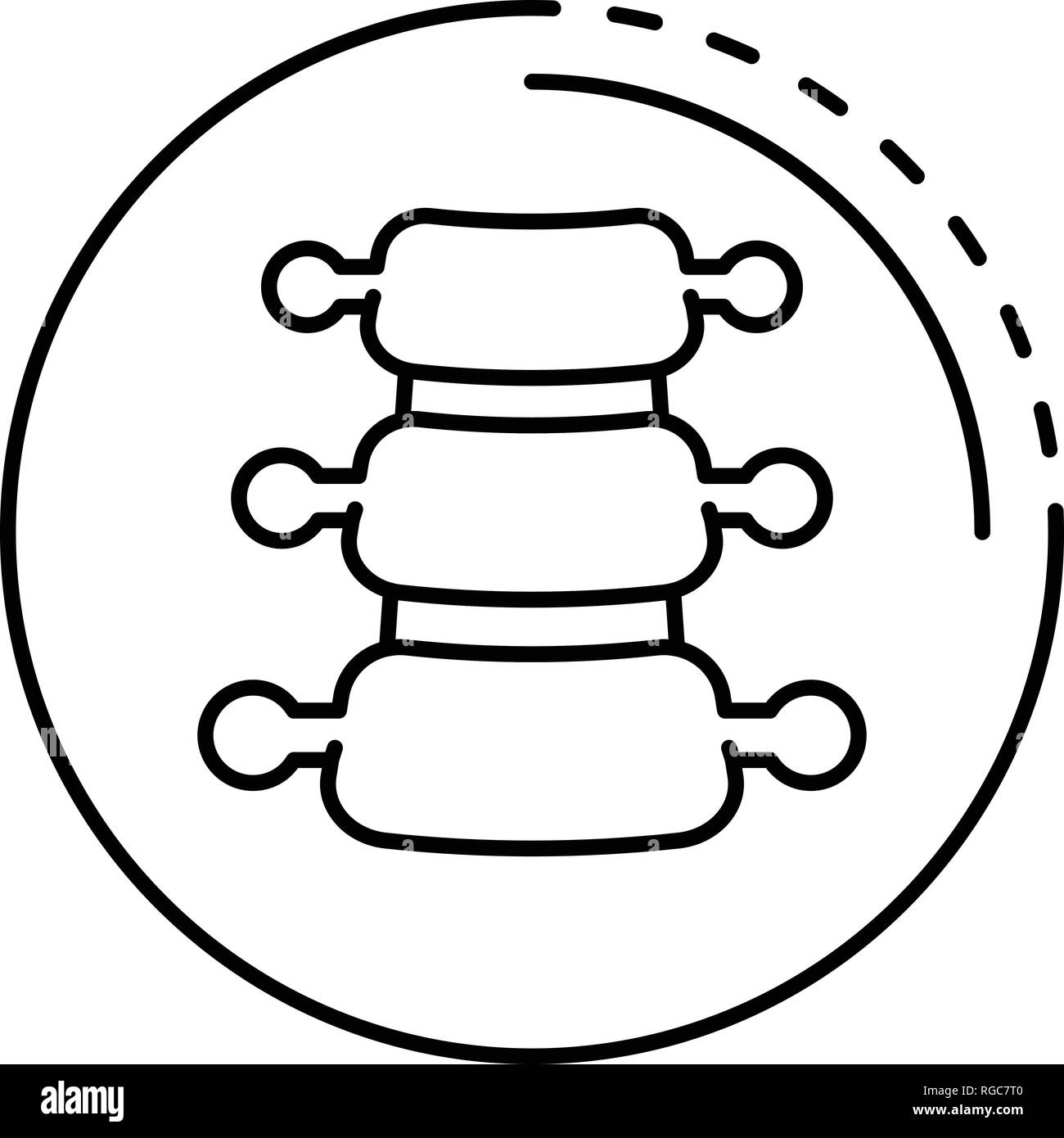 Part of spine icon, outline style Stock Vector Image & Art - Alamy