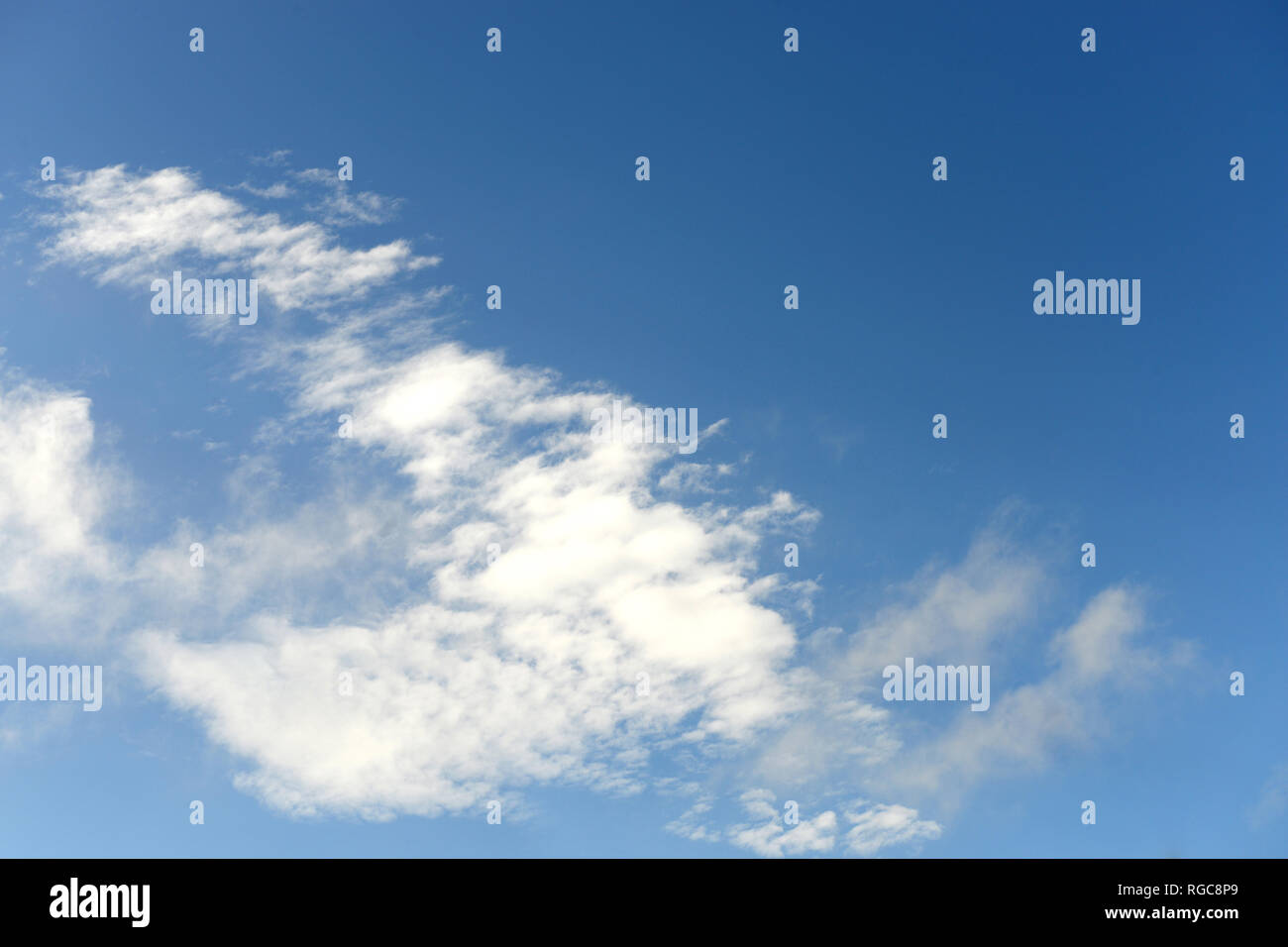 mother nature, beautiful blue sky with clouds Stock Photo