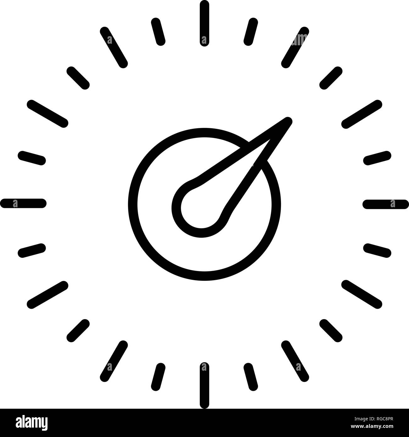Arrow speedometer icon, outline style Stock Vector Image & Art - Alamy