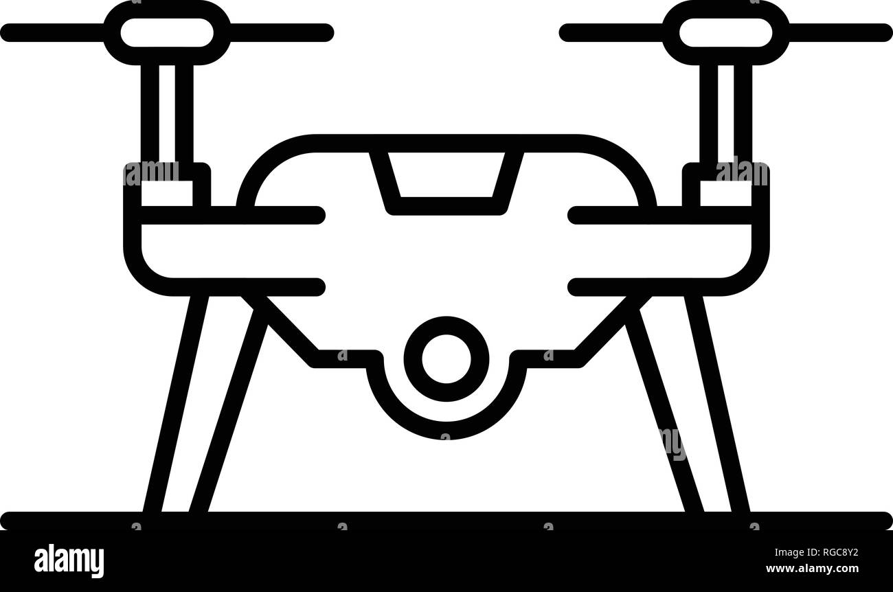 Drone on ground icon, outline style Stock Vector Image & Art - Alamy