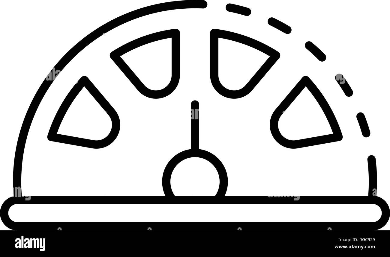 Drone speedometer icon, outline style Stock Vector