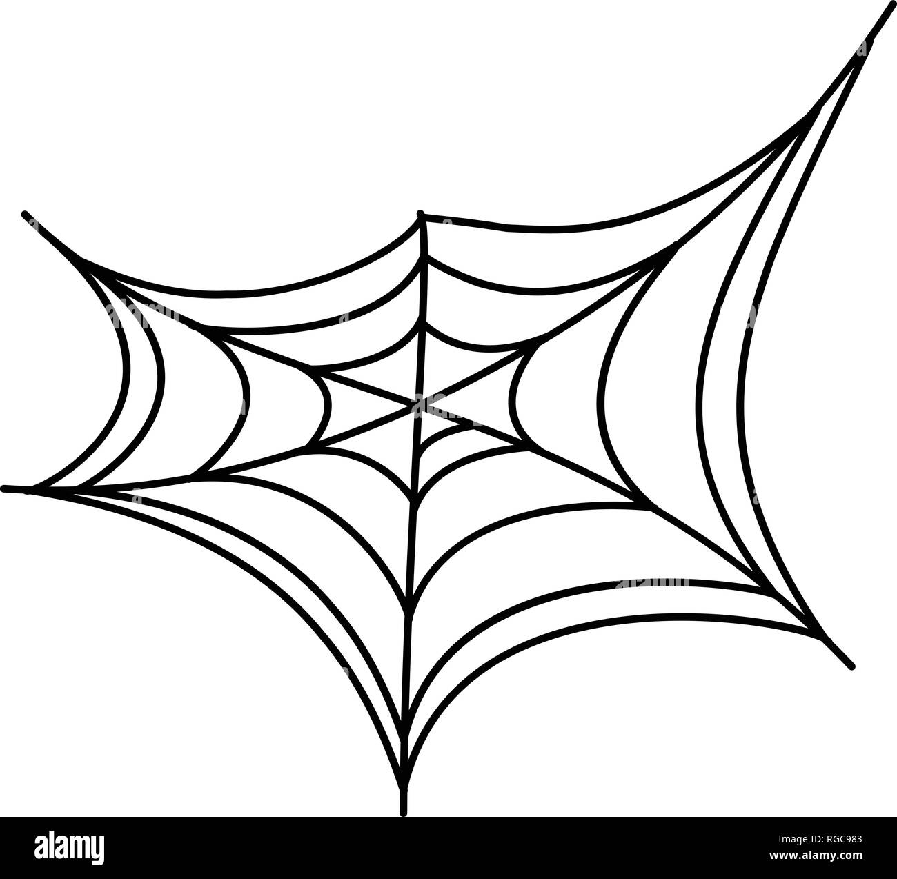 Symmetrical spider web icon, outline style Stock Vector Image & Art - Alamy