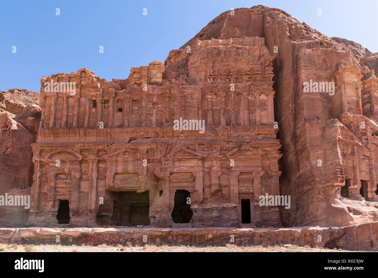 Königsgräber, Palastgrab, Petra, Nabatäer Hauptstadt, UNESCO Welkulturerbe, Wadi Musa, Jordanien, Asien Stock Photo