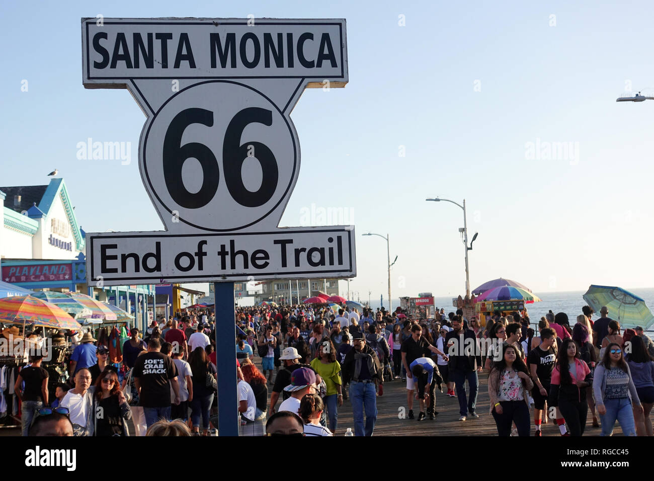 Santa monica pier sign route 66 hires stock photography and images Alamy