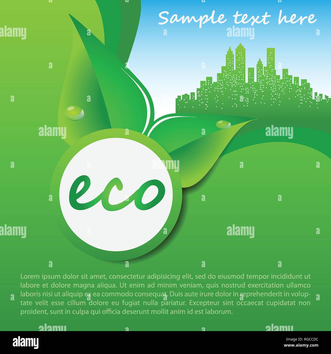 Nature and Cityscape - Ecological Sustainable Development Concept Background,  Creative Design with Copyspace, Place for Your Text in Editable Vector  Stock Vector Image & Art - Alamy
