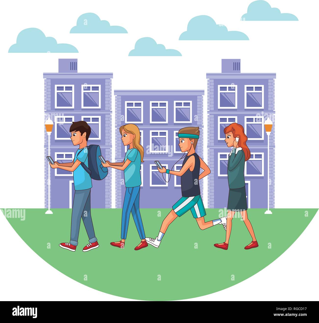 group of friends cartoon Stock Vector Image & Art - Alamy