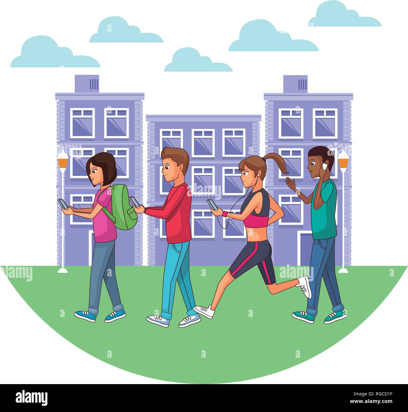 group of friends cartoon Stock Vector Image & Art - Alamy