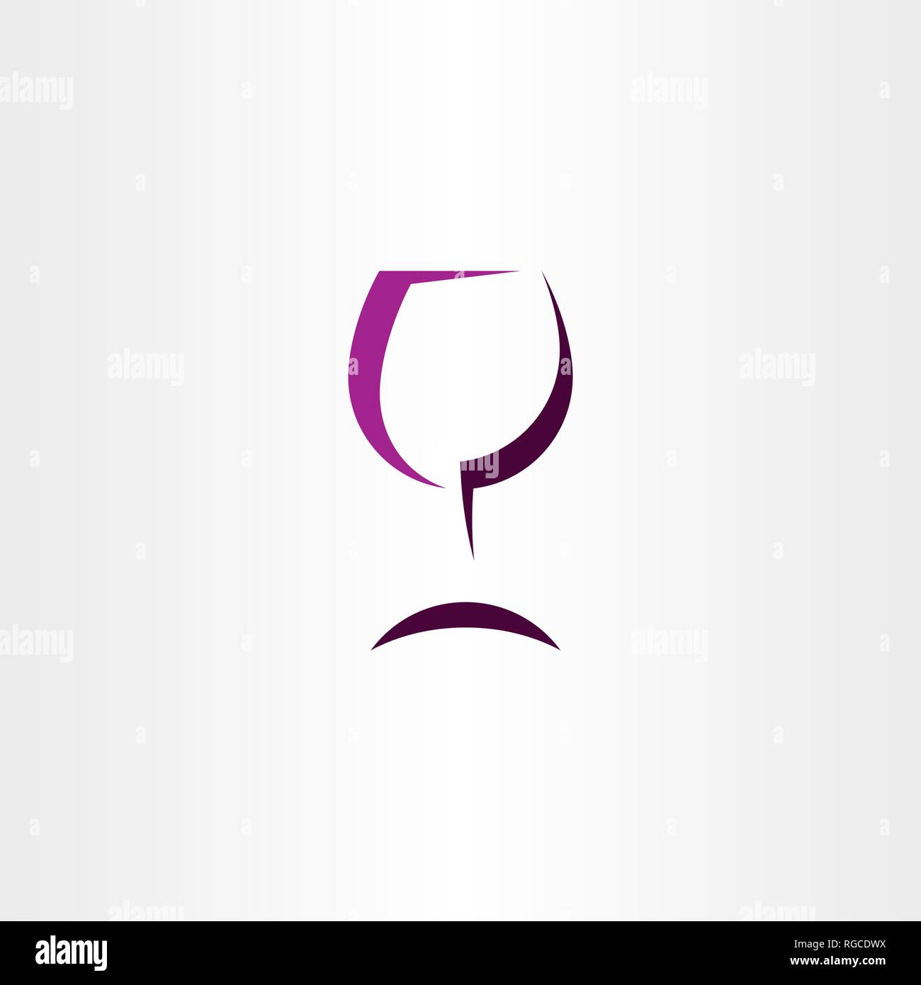wine glass stylized symbol logo sign vector Stock Vector Image & Art