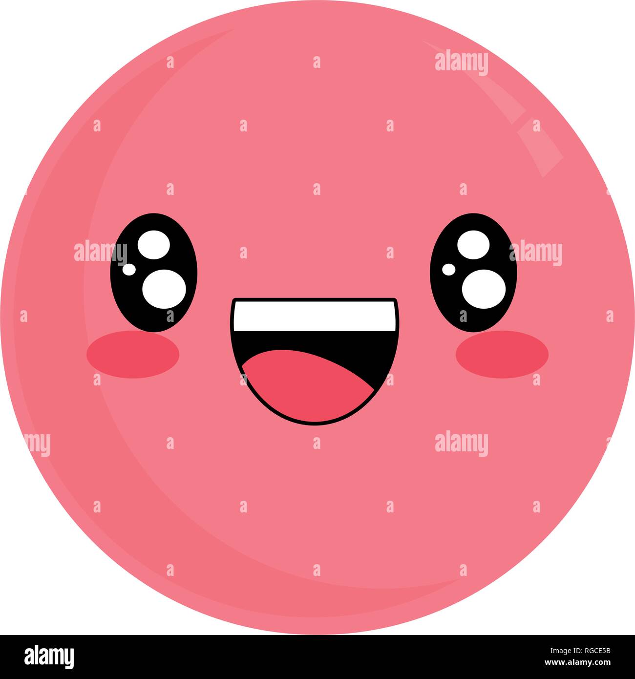 cute kawaii lovely emoticon Stock Vector Image & Art - Alamy