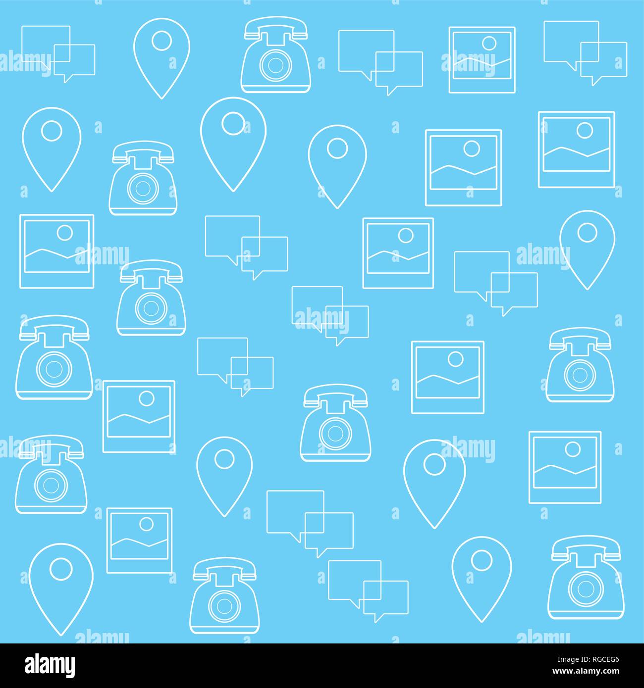 phone and picture cartoon Stock Vector