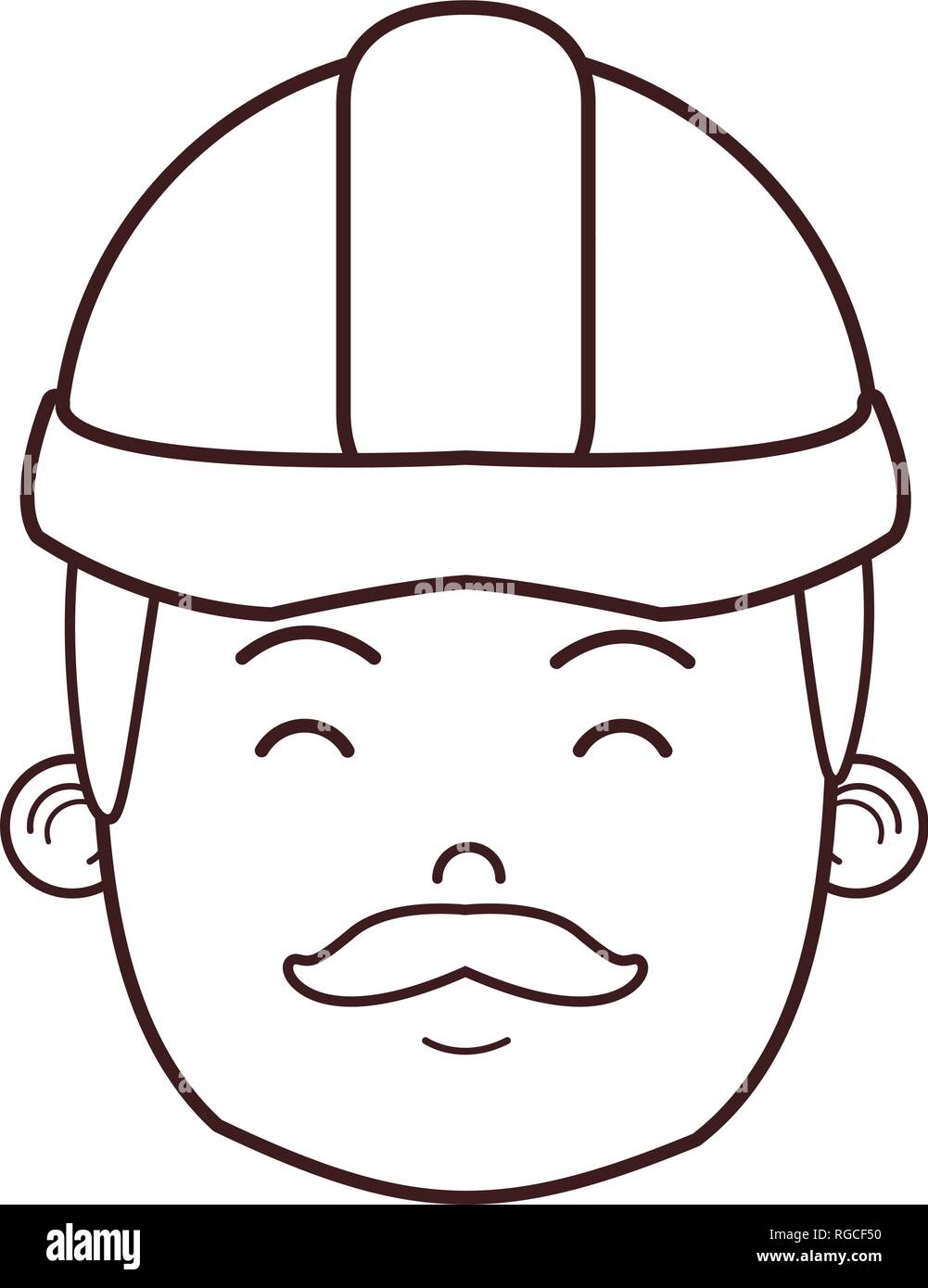 construction builder face cartoon Stock Vector Image & Art - Alamy