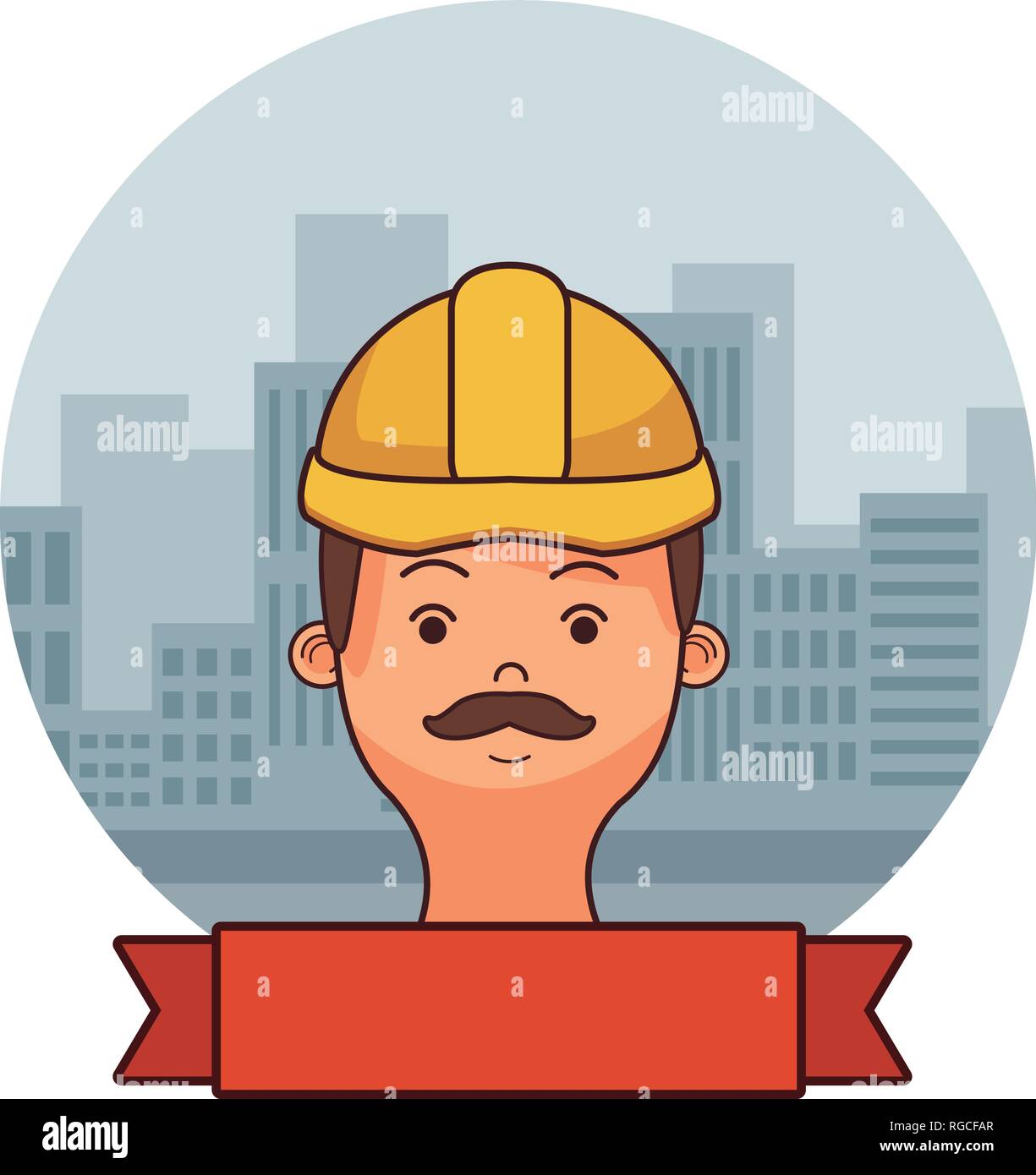 construction builder face cartoon Stock Vector Image & Art - Alamy