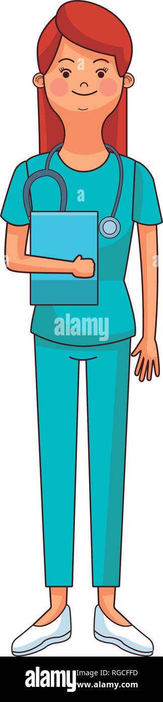 medicine nurse woman cartoon Stock Vector Image & Art - Alamy