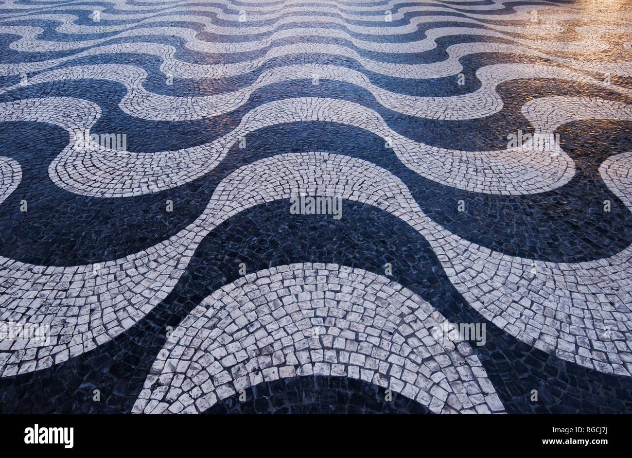 Portugal, Lisbon, Mosaic floor, detail Stock Photo