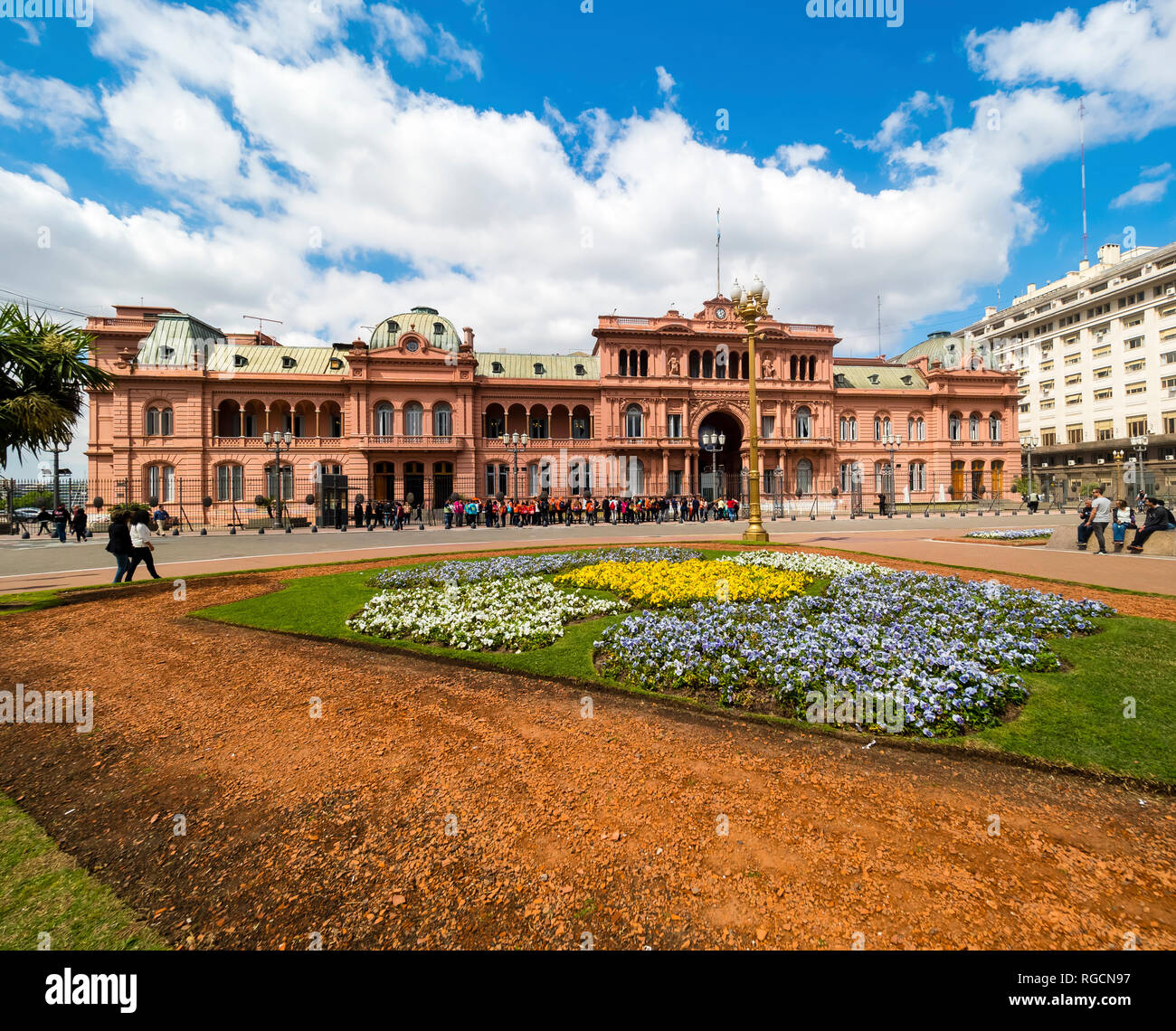 Argentinien, Buenos Aires, Casa Rosada, Rosa Haus, Präsidentenpalast, Plaza de Mayo, Platz der Mairevolution oder Mai-Platz Stock Photo