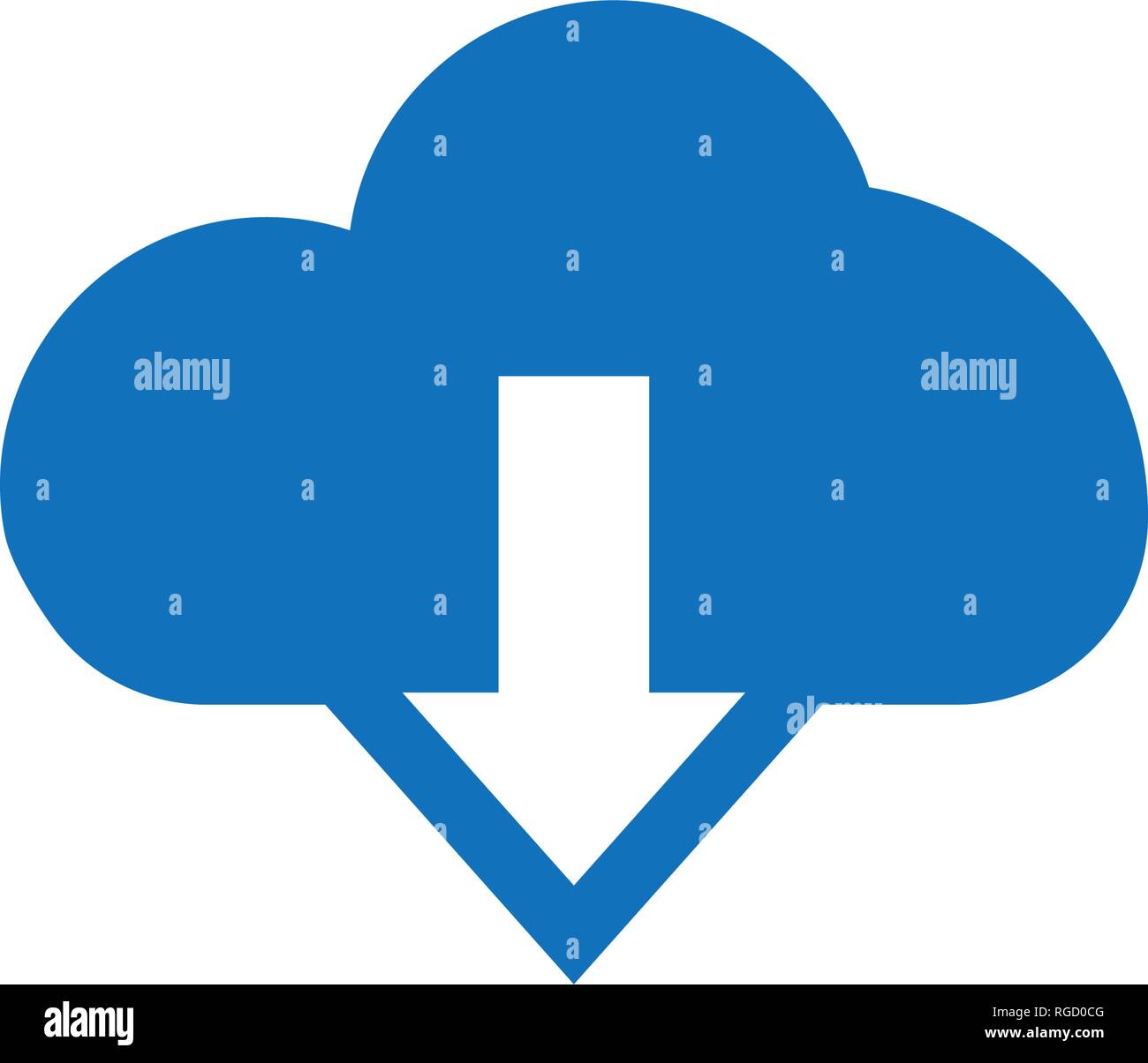 Cloud download icon graphic design template vector isolated Stock ...
