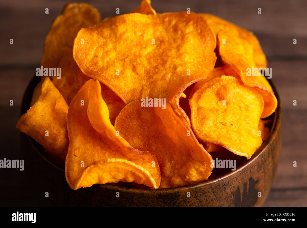 Healthy Potato Chips Made with Sweet Potatoes an Alternative to Classic