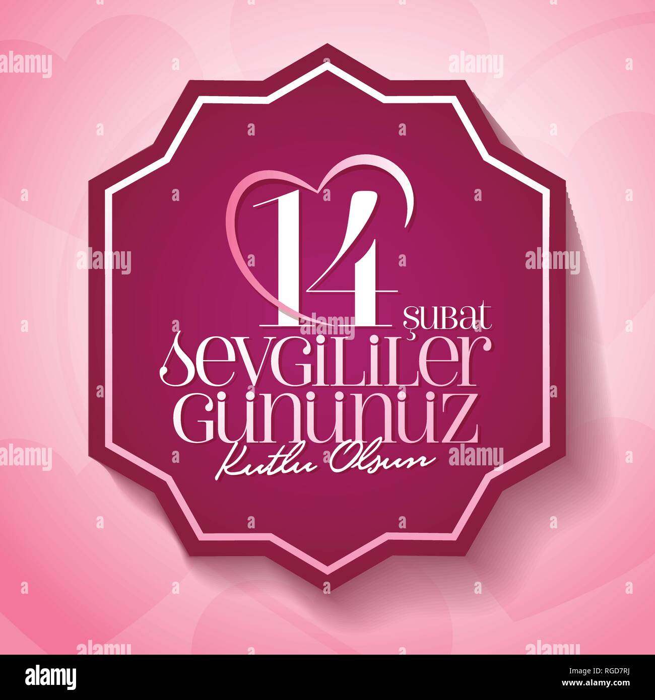 14 February Valentines Day Celebration Turkish 14 Subat Sevgililer Gununuz Kutlu Olsun