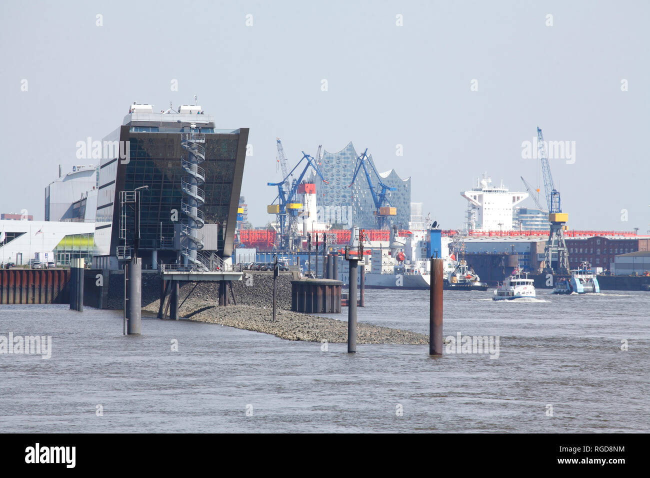 Harbor, office building Dockland, Altona, Hamburg, Northern Germany, Europe I Hafen, Bürohaus Dockland , Altona, Hamburg, Norddeutschland, Europa I Stock Photo