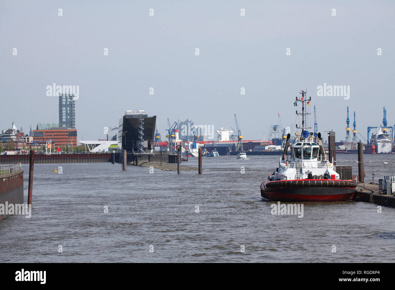 Harbor, Altona, Hamburg, Northern Germany, Europe Stock Photo