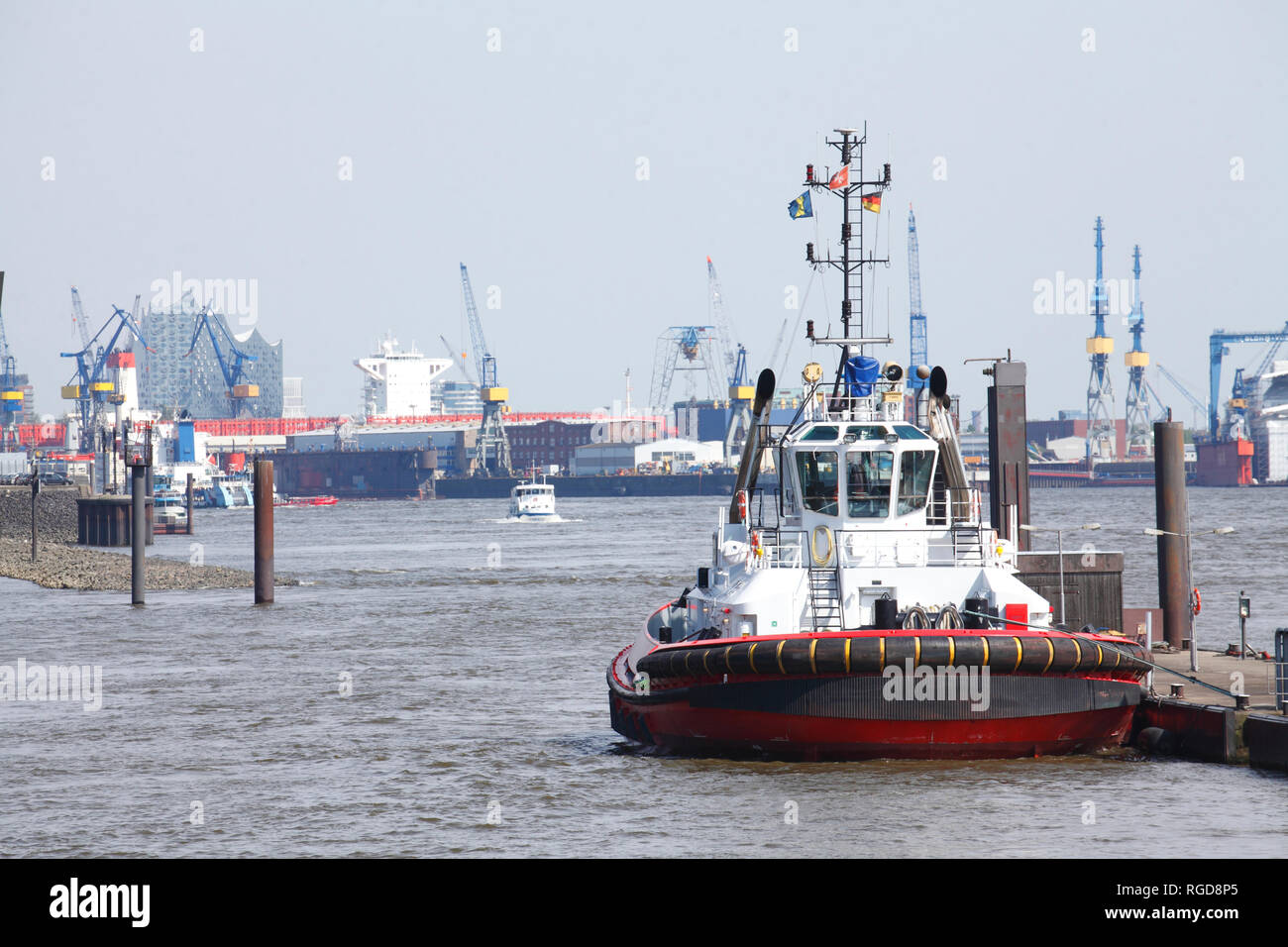 Harbor, Altona, Hamburg, Northern Germany, Europe Stock Photo