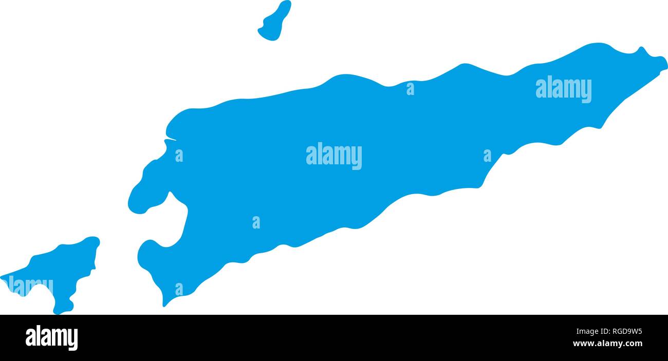 Map of Timor-Leste - outline. Silhouette of Timor-Leste map vector illustration Stock Vector