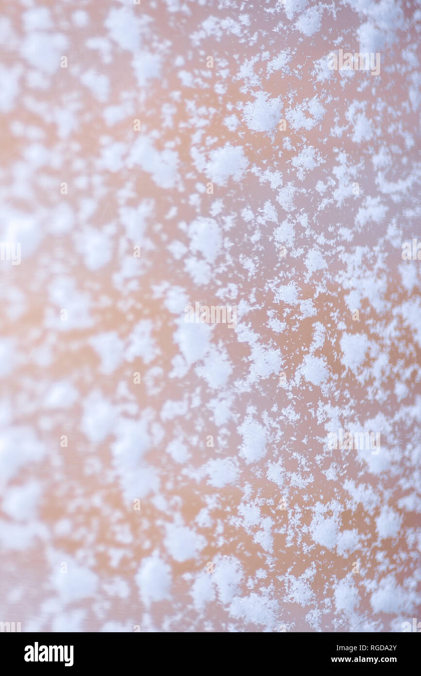 Window Snowflaking Large snow flakes on the window, macro, close up Stock Photo - Alamy
