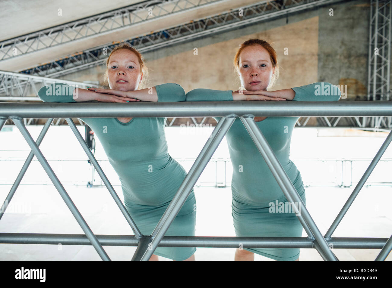 Redheaded twins Stock Photo