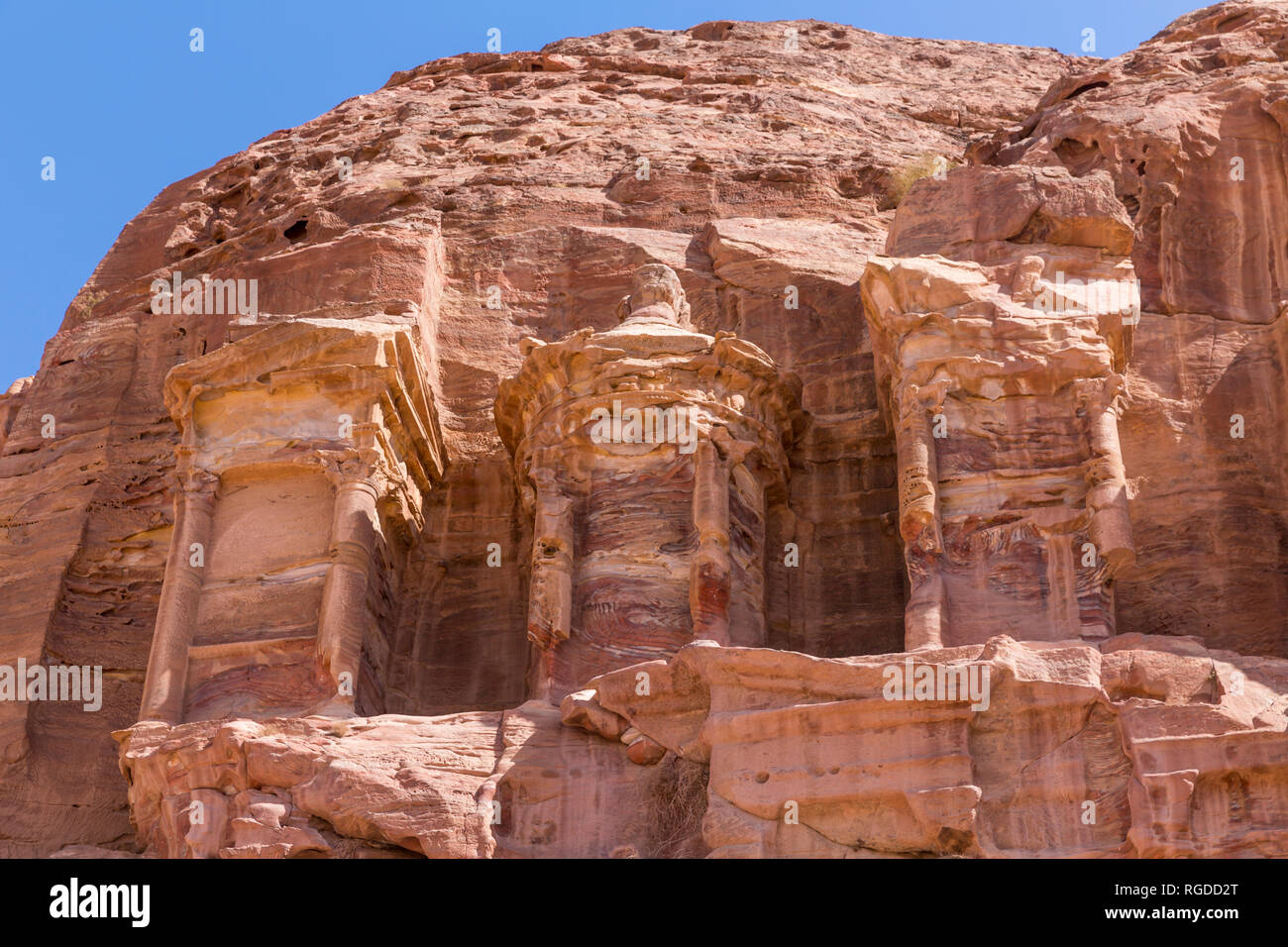 Königsgräber, Korinthisches Grab, Petra, Nabatäer Hauptstadt, UNESCO Welkulturerbe, Wadi Musa, Jordanien, Asien Stock Photo