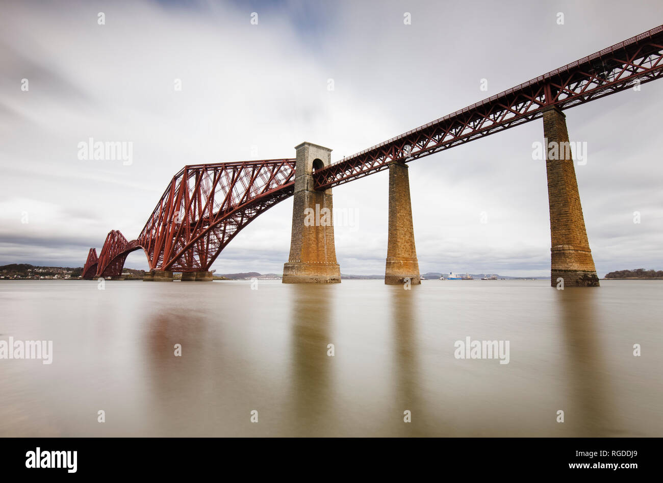 Great Britain, South Queensferry, Firth-of-Forth-Bridge Stock Photo