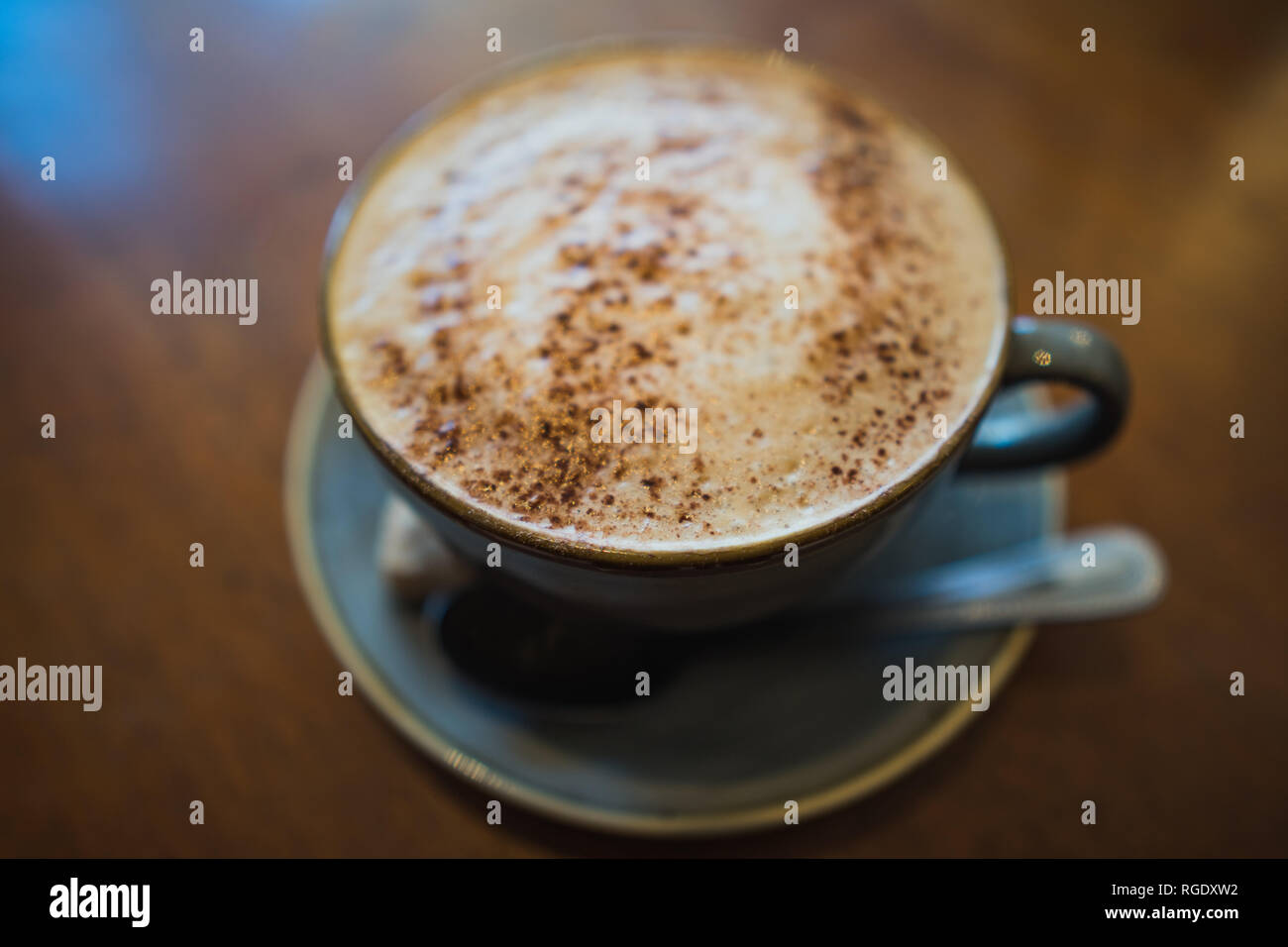 Cappuccino with chocolate sprinkles hi-res stock photography and