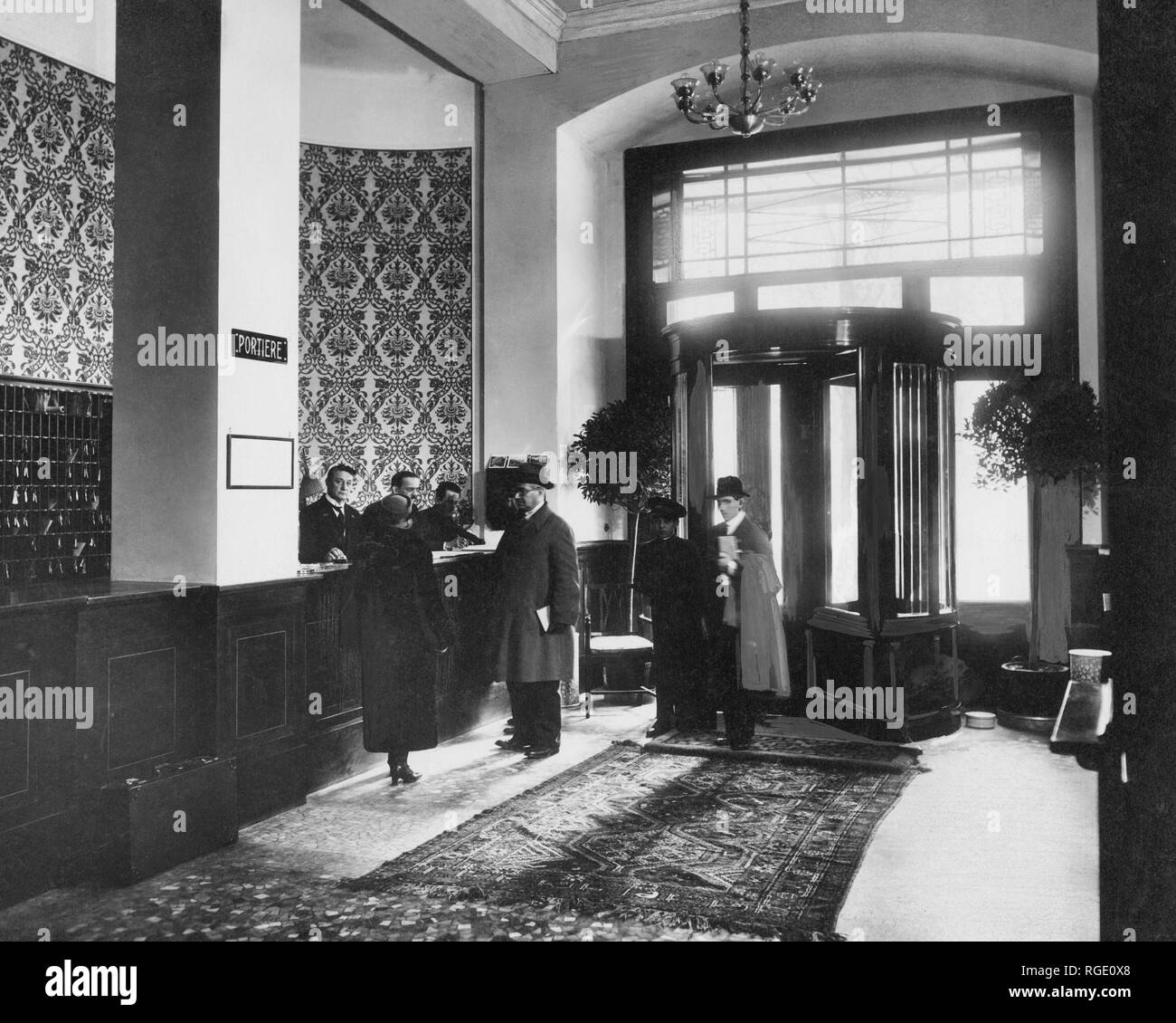 italy, milan, hotel, 1920-1930 Stock Photo